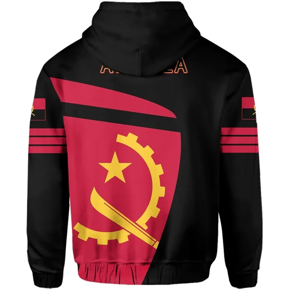 Angola Sport Style Hoodie, African Hoodie For Men Women