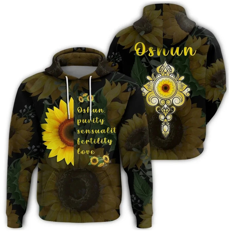 Orisha Oshun Hoodie - Sunflower, African Hoodie For Men Women
