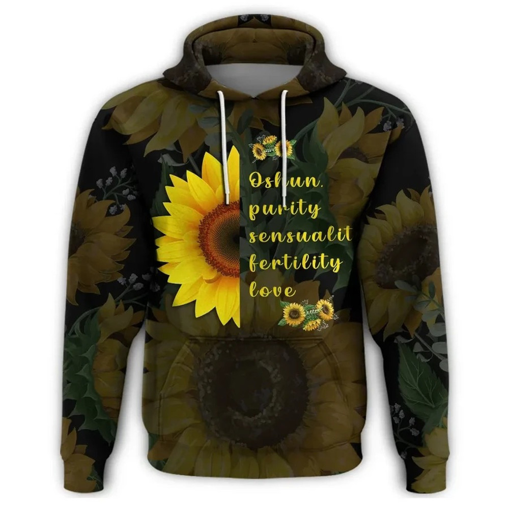 Orisha Oshun Hoodie - Sunflower, African Hoodie For Men Women