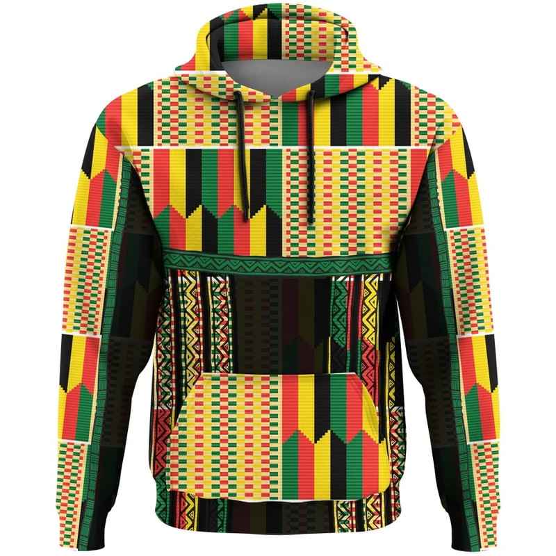 Light Concept Kente Hoodie, African Hoodie For Men Women