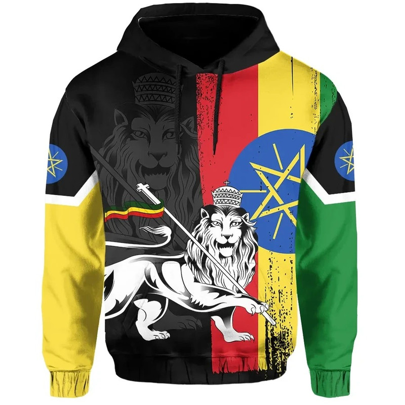 Ethiopia Lion Hoodie, African Hoodie For Men Women