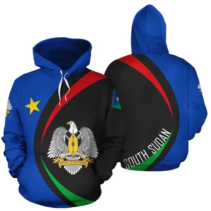 South Sudan Hoodie - Circle Style, African Hoodie For Men Women