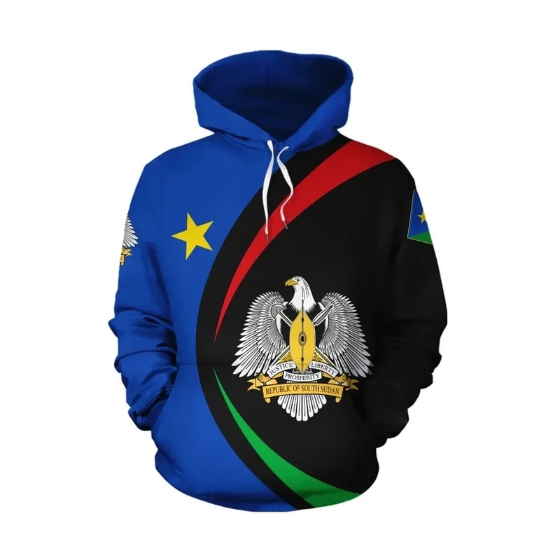 South Sudan Hoodie - Circle Style, African Hoodie For Men Women