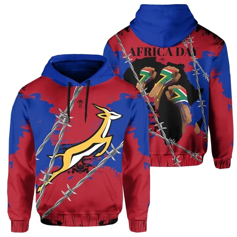 South Africa In Africa Day Hoodie - Red, African Hoodie For Men Women