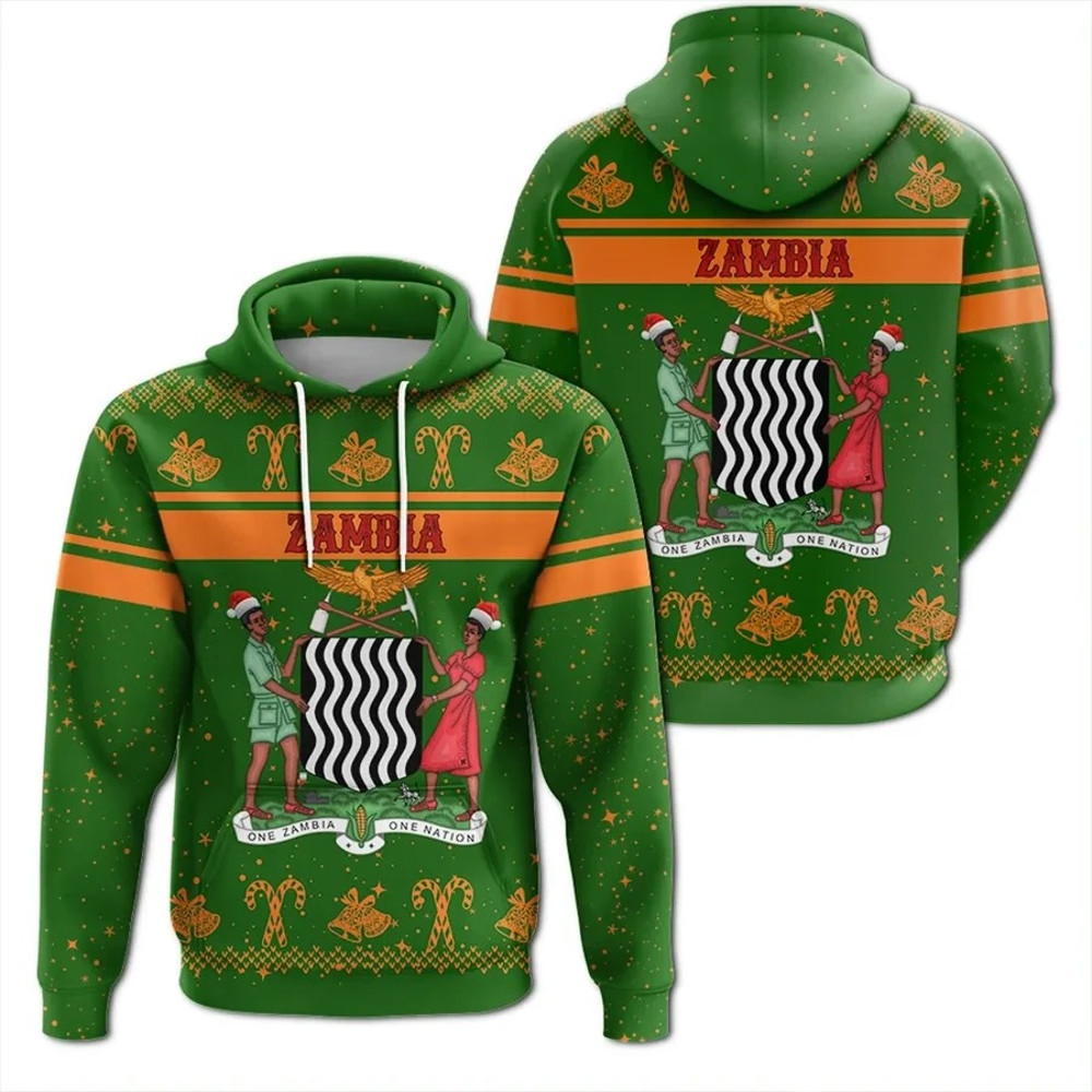 Zambia Hoodie Christmas, African Hoodie For Men Women