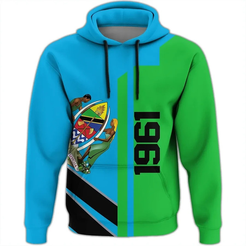 Tanzania Half Concept Hoodie, African Hoodie For Men Women