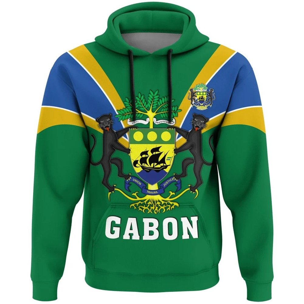 Gabon Hoodie - Tusk Style, African Hoodie For Men Women