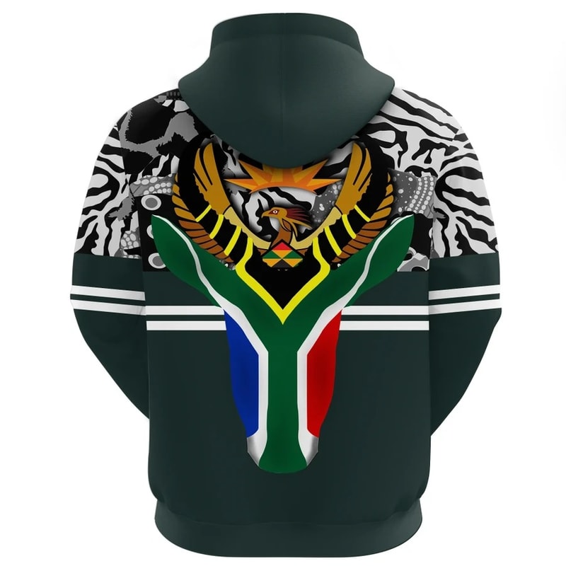 South Africa Flag Springbok Hoodie, African Hoodie For Men Women