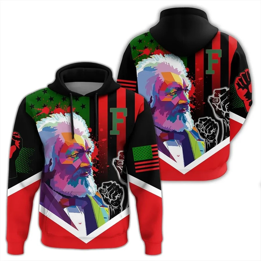 African American Flag Frederick Douglass Hoodie, African Hoodie For Men Women