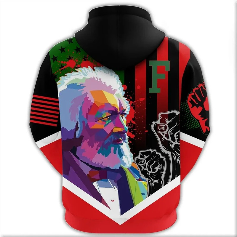 African American Flag Frederick Douglass Hoodie, African Hoodie For Men Women