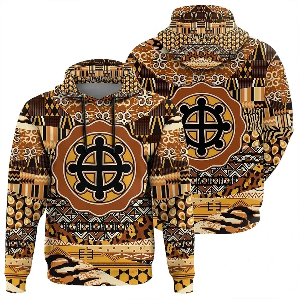 Ohene Aniwa Hoodie Leo Style, African Hoodie For Men Women