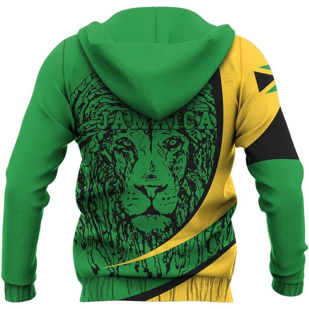 Jamaica Lion Hoodie Arch Style, African Hoodie For Men Women