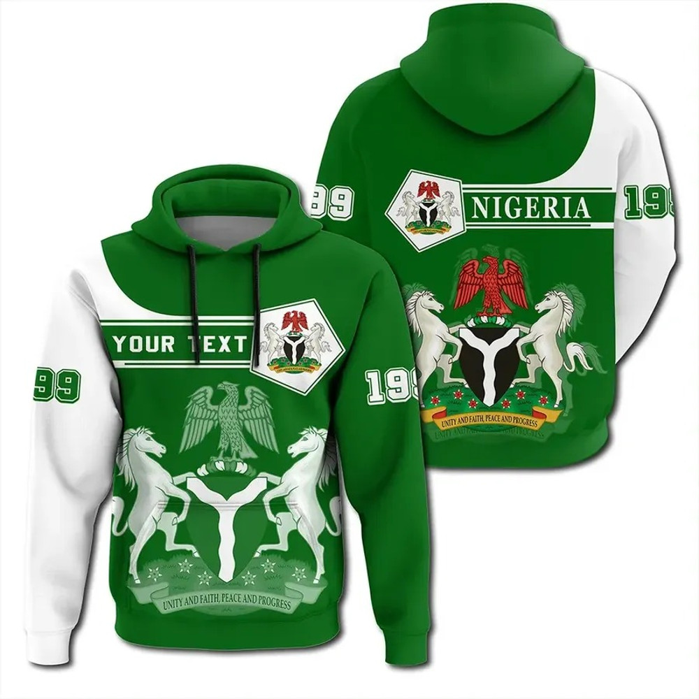 Nigeria Hoodie Pentagon Style, African Hoodie For Men Women