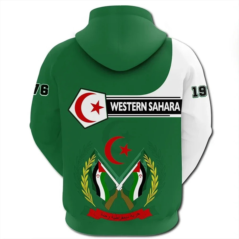 Western Sahara Hoodie Pentagon Style, African Hoodie For Men Women