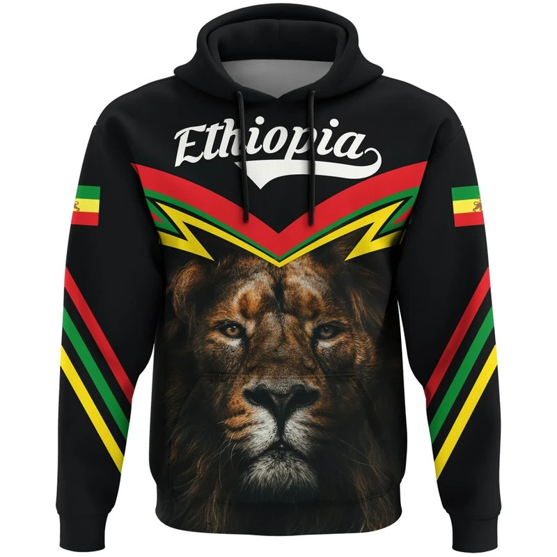 Ethiopia Lion Roar Hoodie, African Hoodie For Men Women