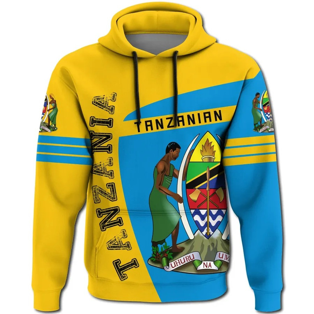 Tanzania Hoodie Sport Premium, African Hoodie For Men Women