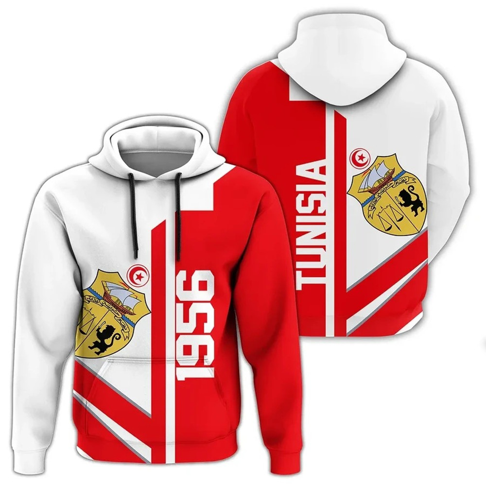 Tunisia Half Concept Hoodie, African Hoodie For Men Women