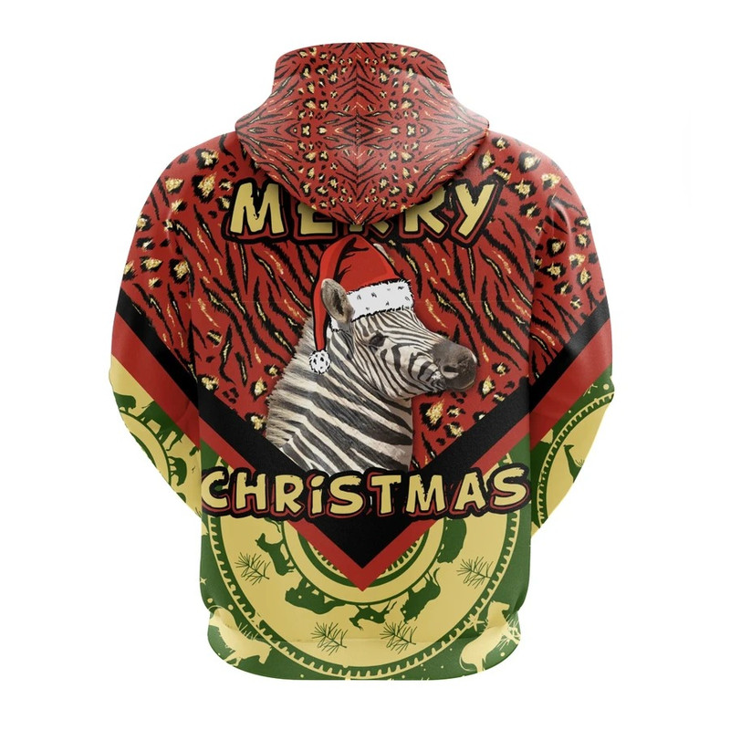 Christmas Zebra Hoodie, African Hoodie For Men Women