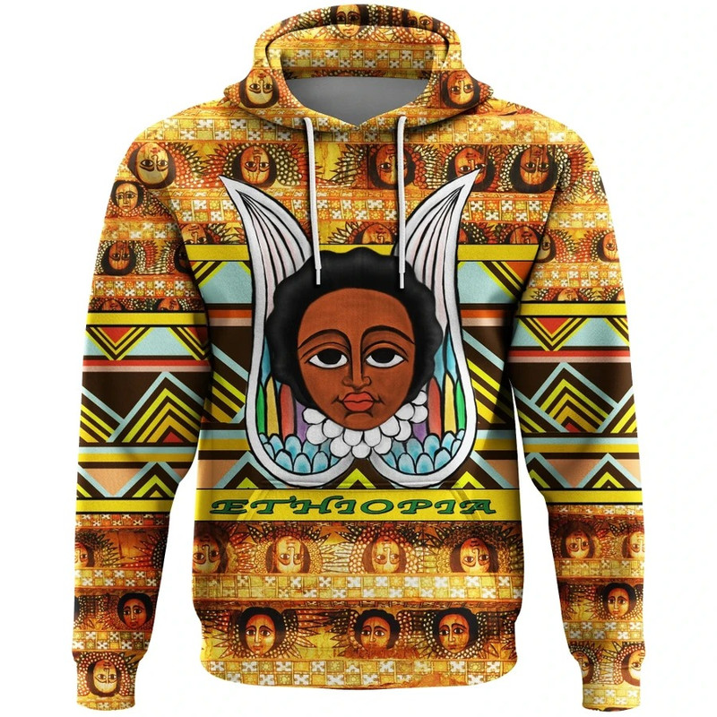 Angel Ethiopia Orthodox Hoodie, African Hoodie For Men Women