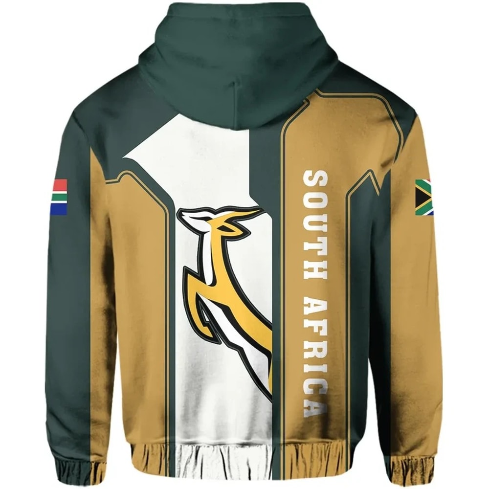 South Africa Flag Springbok Protea Hoodie - Danh Style, African Hoodie For Men Women