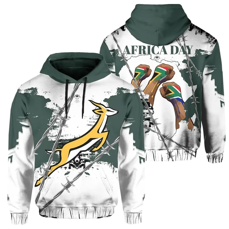 South Africa In Africa Day Hoodie - White, African Hoodie For Men Women