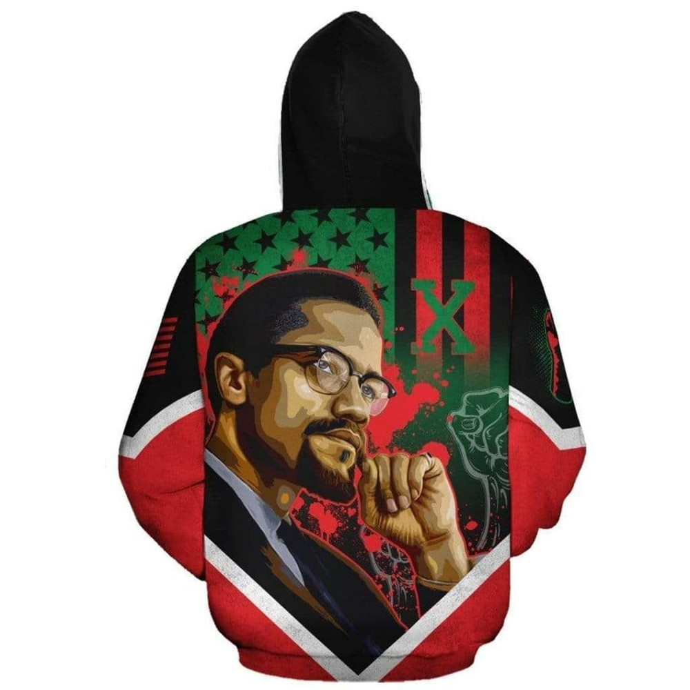 African American Flag Malcolm X Hoodie, African Hoodie For Men Women