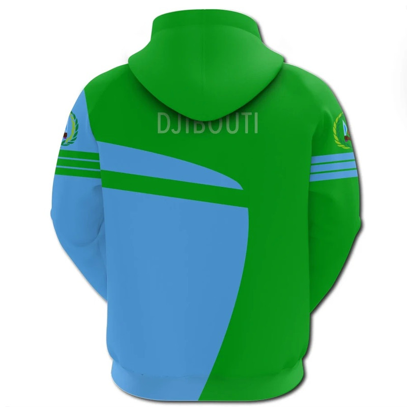 Djibouti Hoodie Sport Premium, African Hoodie For Men Women