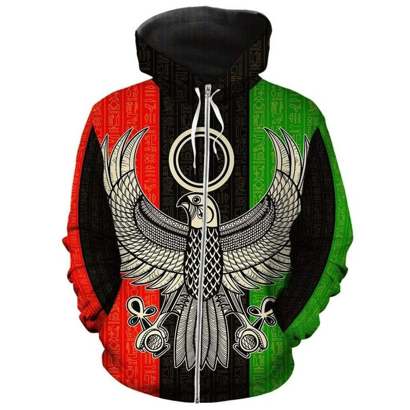Horus RBG Hoodie, African Hoodie For Men Women