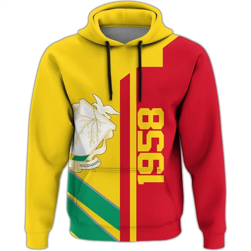 Guinea Half Concept Hoodie, African Hoodie For Men Women
