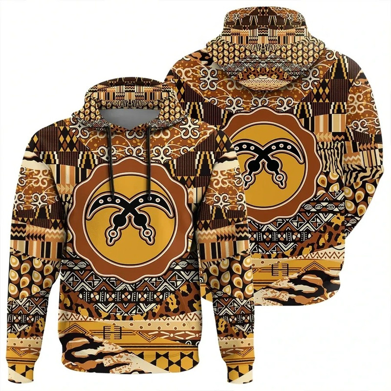 Akofena Hoodie Leo Style, African Hoodie For Men Women