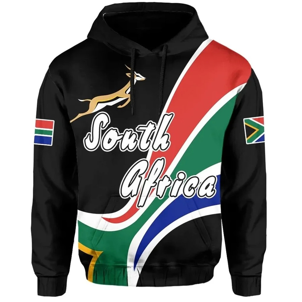 South Africa Springbok Hoodie - Otis Style, African Hoodie For Men Women