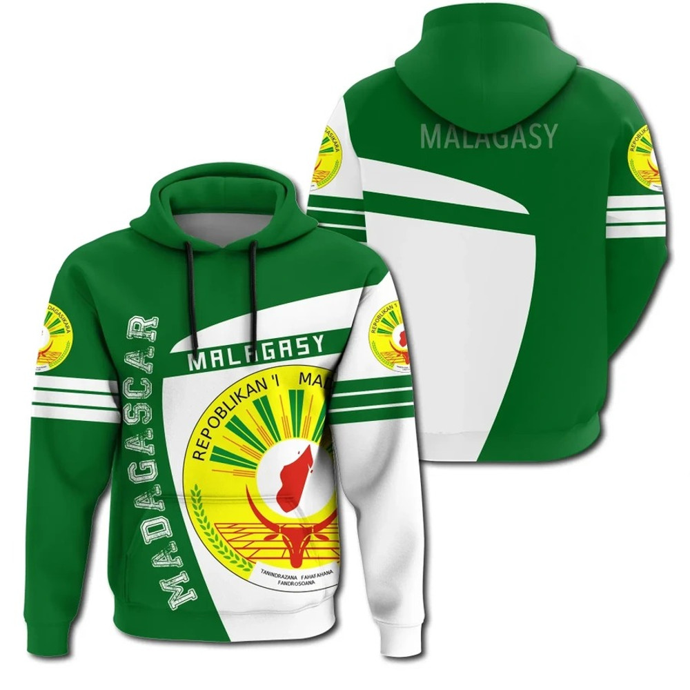 Madagascar Hoodie Sport Premium, African Hoodie For Men Women