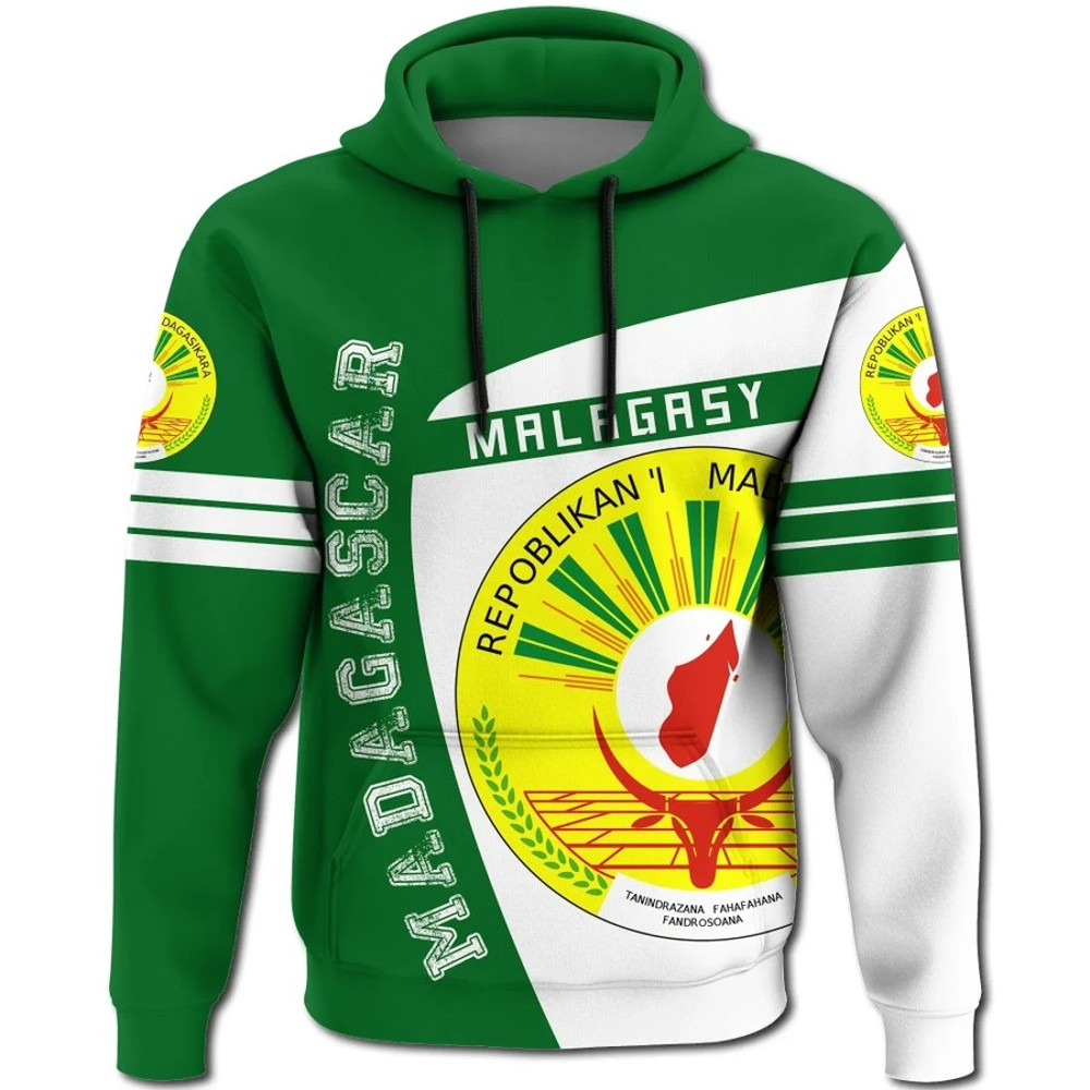 Madagascar Hoodie Sport Premium, African Hoodie For Men Women