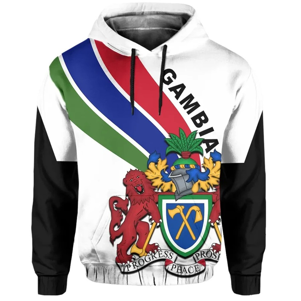 Gambia Lines Hoodie, African Hoodie For Men Women