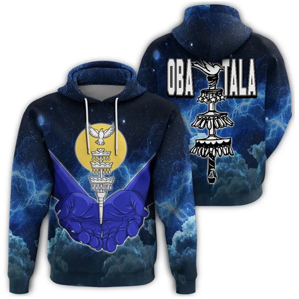 Orisha Obatala Gods And Angel Galaxy Background Hoodie, African Hoodie For Men Women