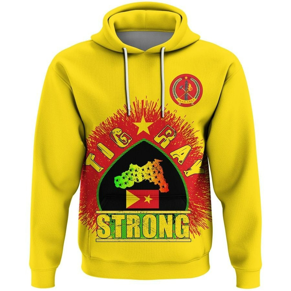 Tigray Strong Yellow Hoodie, African Hoodie For Men Women