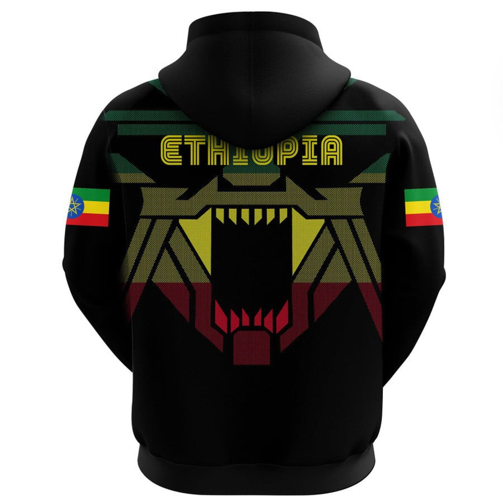 Ethiopia Strong Lion Hoodie, African Hoodie For Men Women