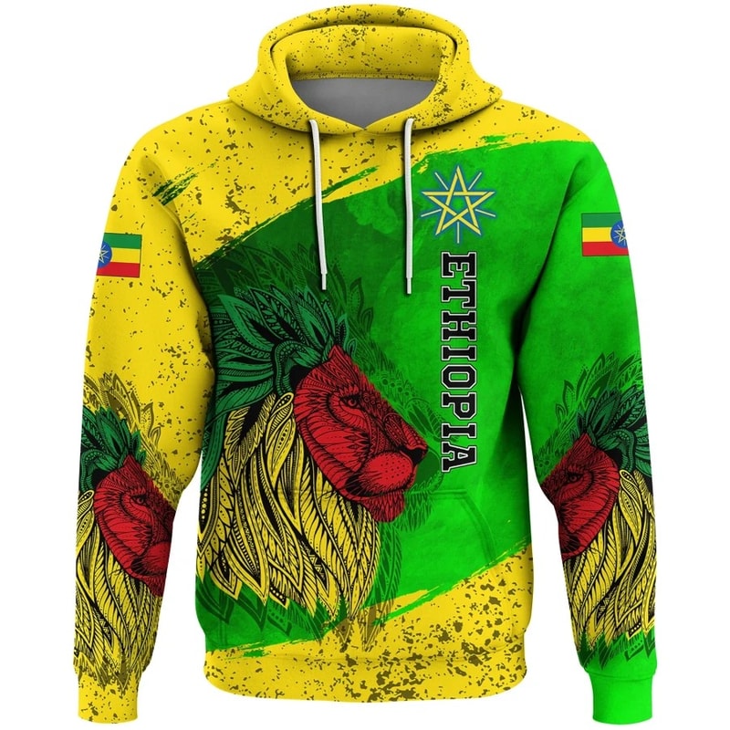 Ethiopia Lion New Style Hoodie, African Hoodie For Men Women