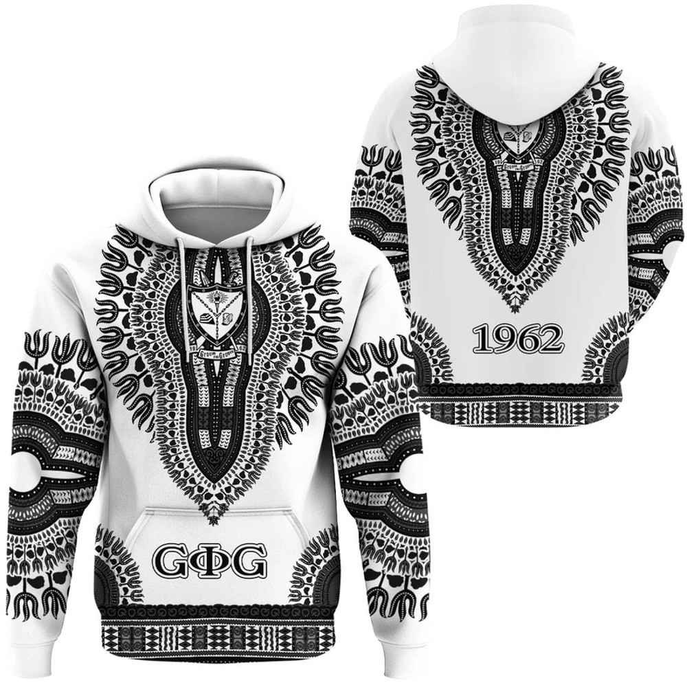 Groove Phi Groove Dashiki (White) Hoodie, African Hoodie For Men Women