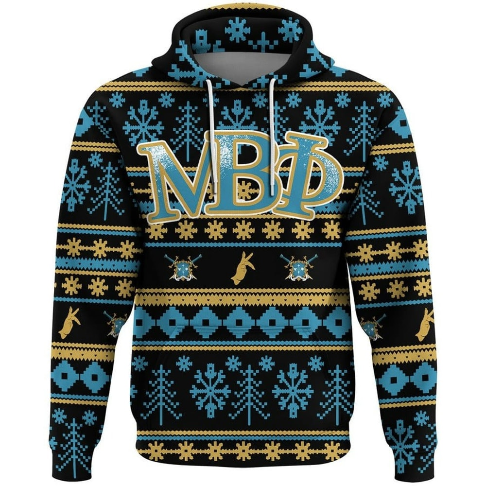 Mu Beta Phi Letter Christmas Hoodie, African Hoodie For Men Women