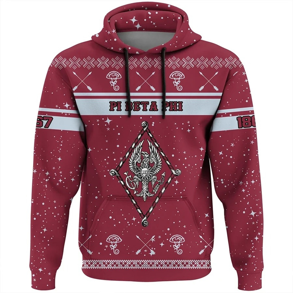 Christmas Style Sorority Pi Beta Phi Hoodie, African Hoodie For Men Women