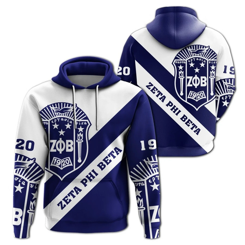 Zeta Phi Beta Hoodie Tech Style, African Hoodie For Men Women