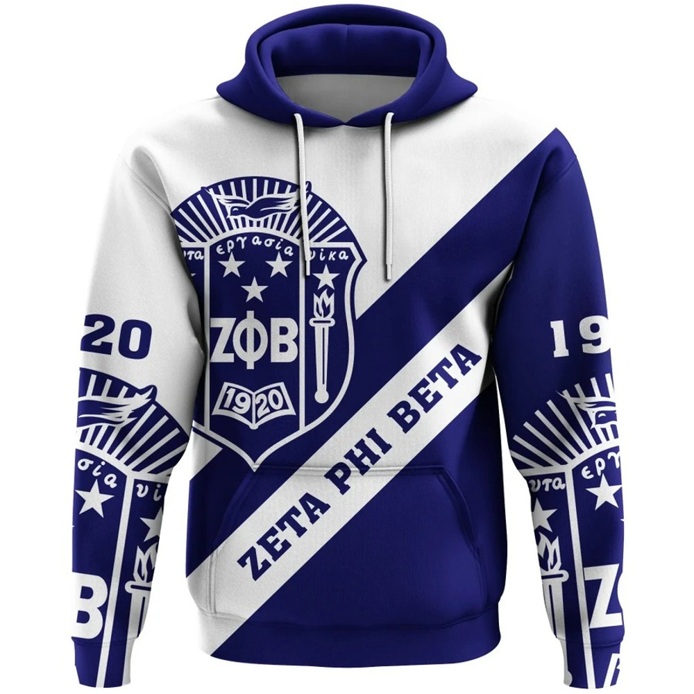Zeta Phi Beta Hoodie Tech Style, African Hoodie For Men Women