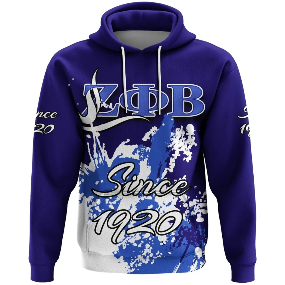Zeta Phi Beta Spaint Style Hoodie, African Hoodie For Men Women