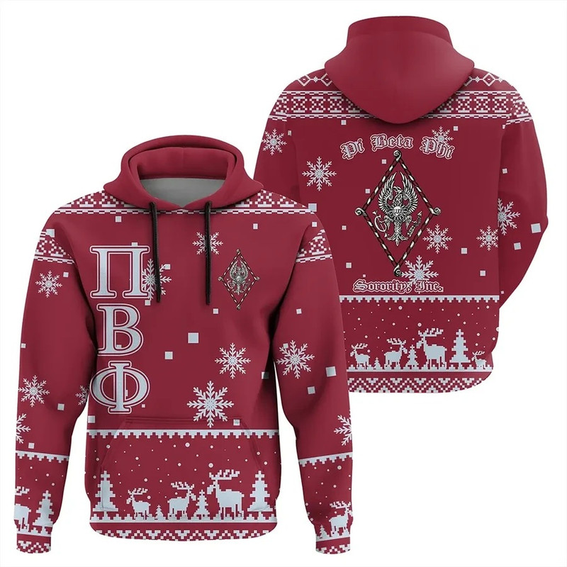 Christmas Letters Sorority Pi Beta Phi Hoodie, African Hoodie For Men Women