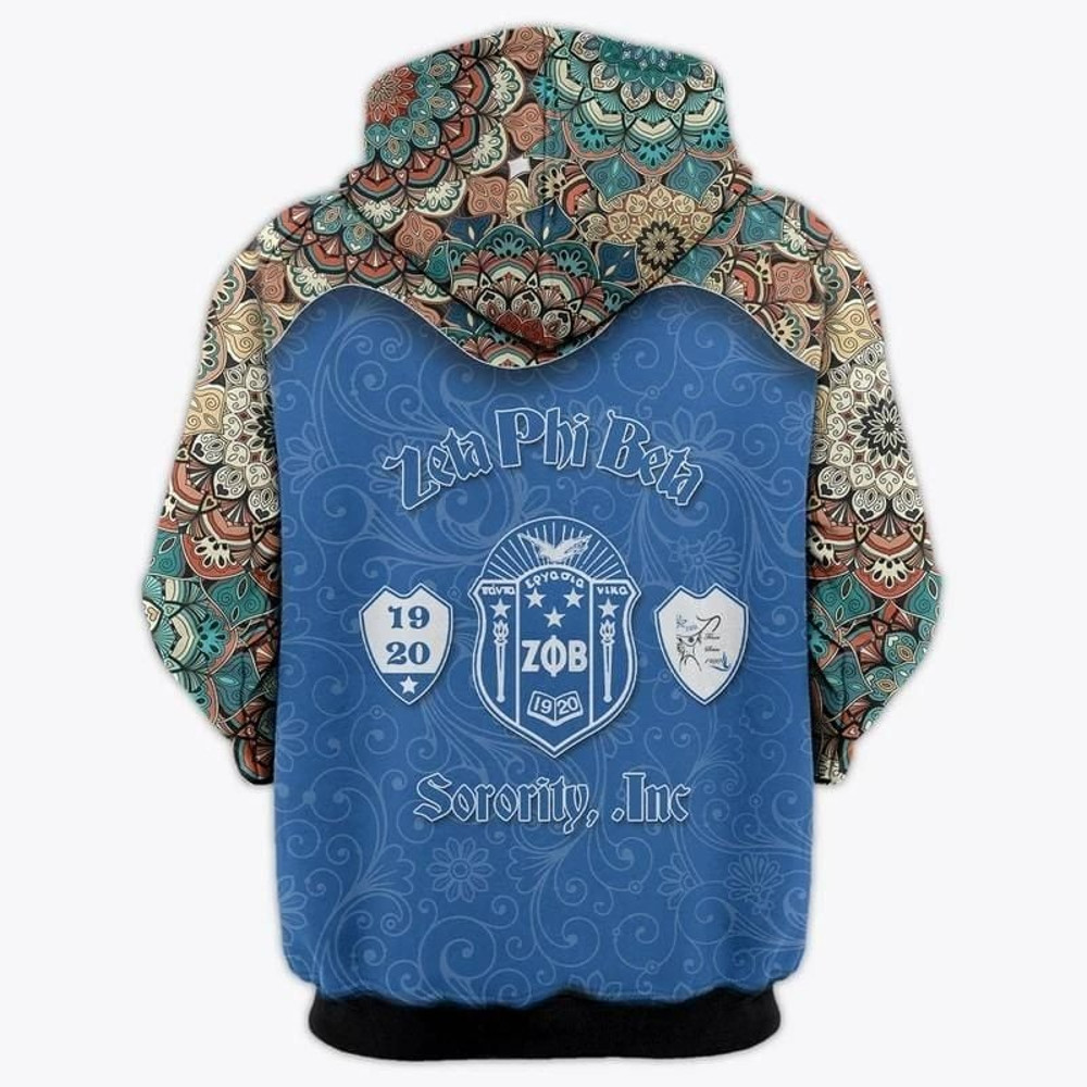 Floral Zeta Phi Beta Hoodie, African Hoodie For Men Women