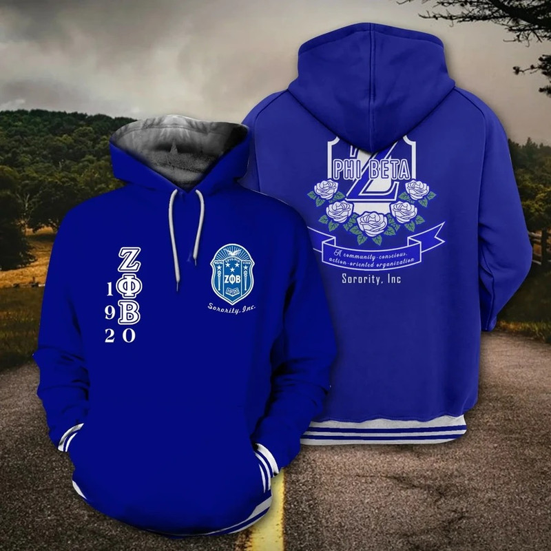 Shield Of Zeta Phi Beta Flowers Hoodie, African Hoodie For Men Women