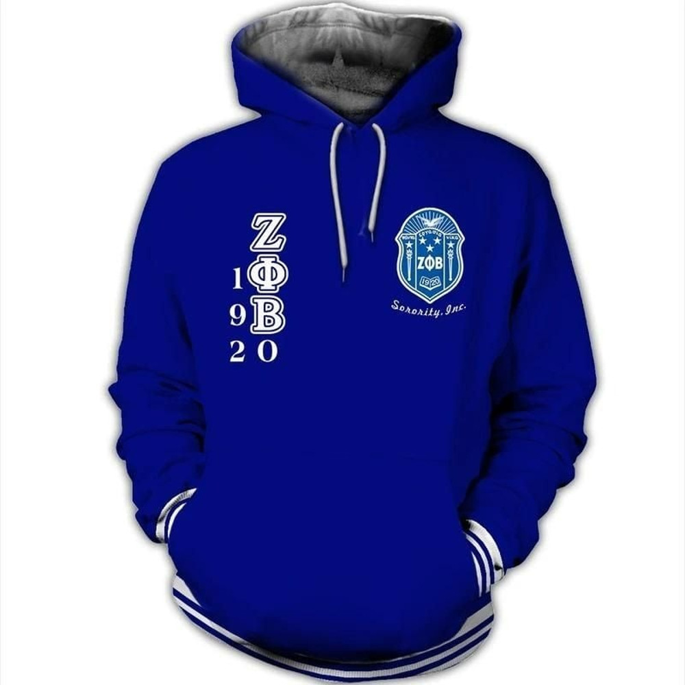Shield Of Zeta Phi Beta Flowers Hoodie, African Hoodie For Men Women