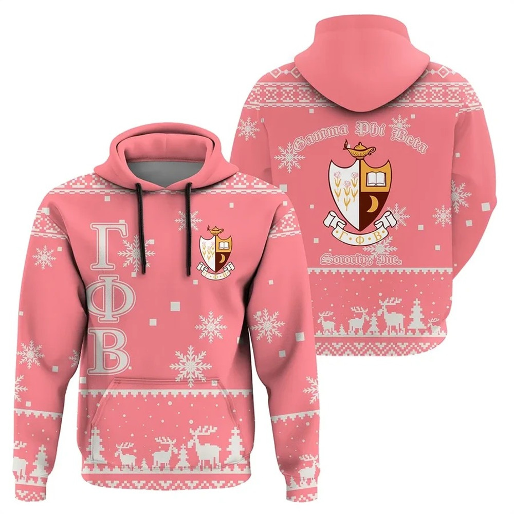 Christmas Letters Sorority Gamma Phi Beta Hoodie, African Hoodie For Men Women