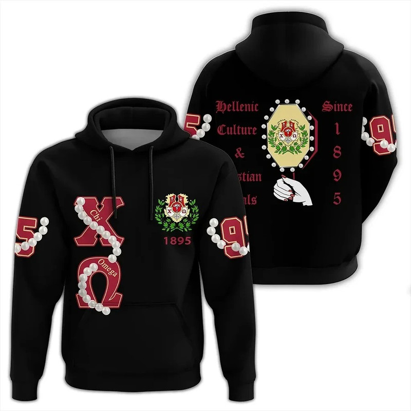 Chi Omega Pearls Hoodie, African Hoodie For Men Women